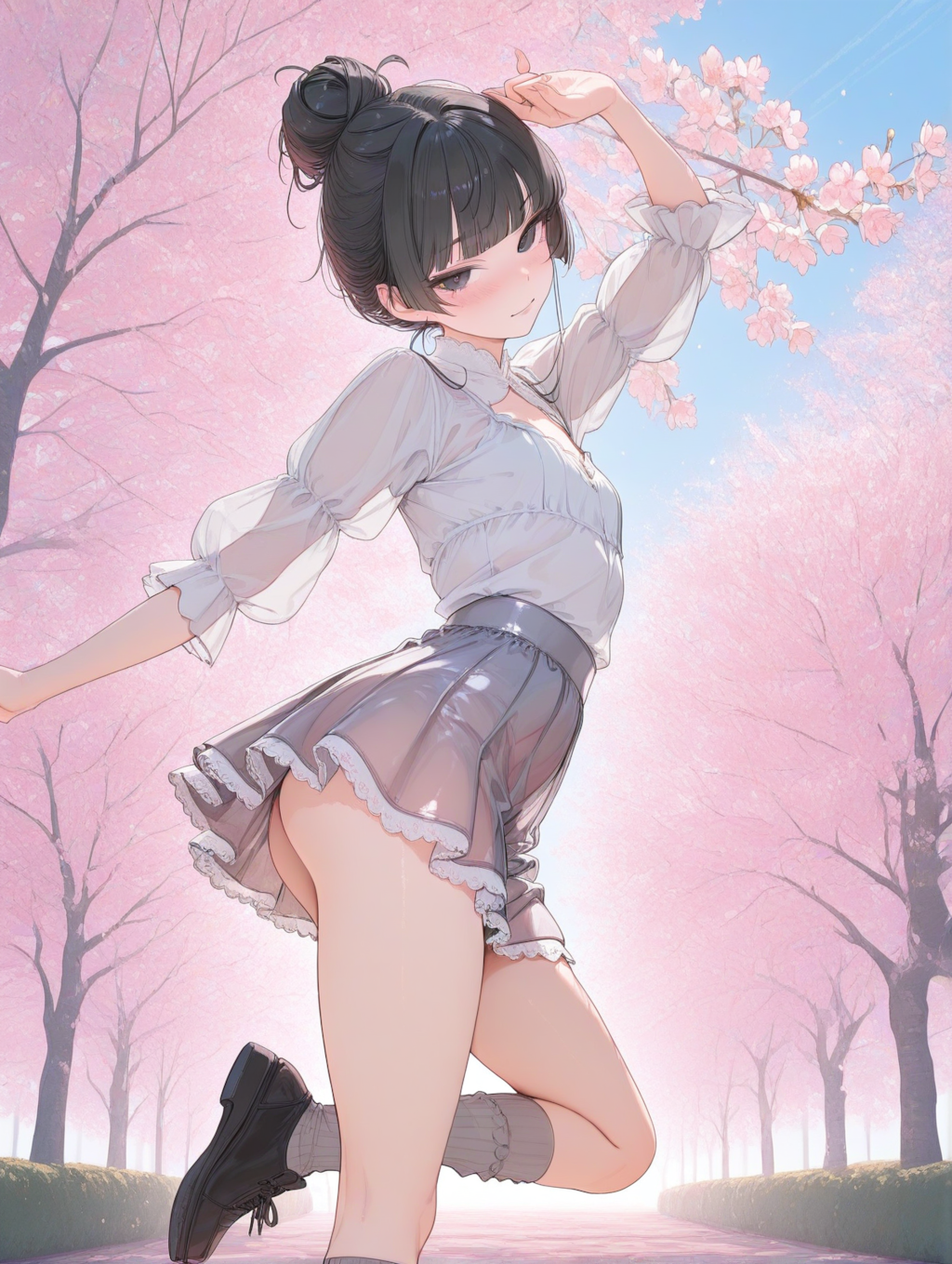 美央とサクラ_お団子