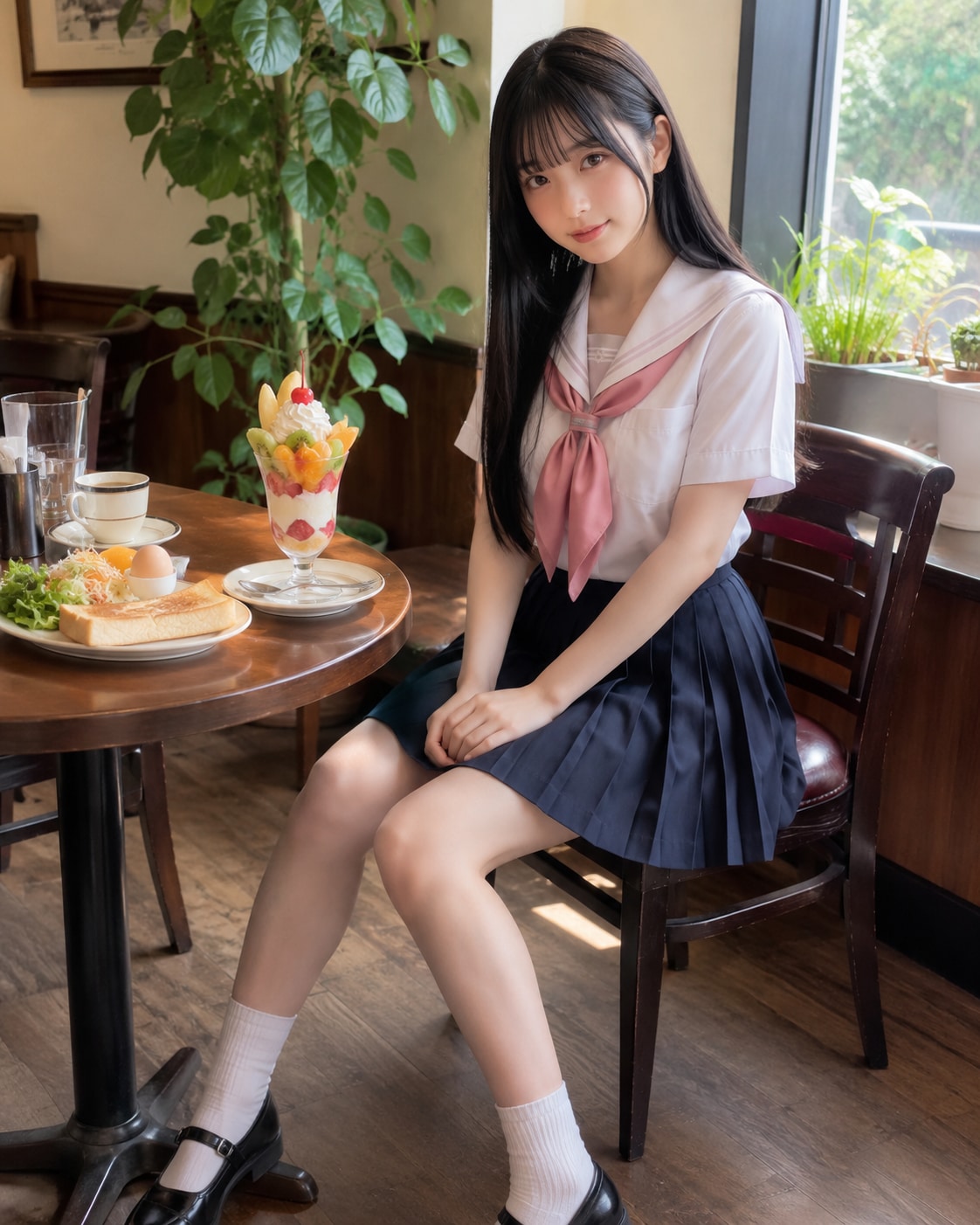 モーニングセットを食べている、ししょちゃん | の人気AIイラスト・グラビア