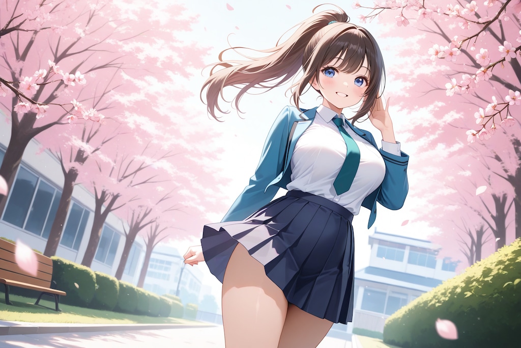 20260107桜のつぼみの下での女性