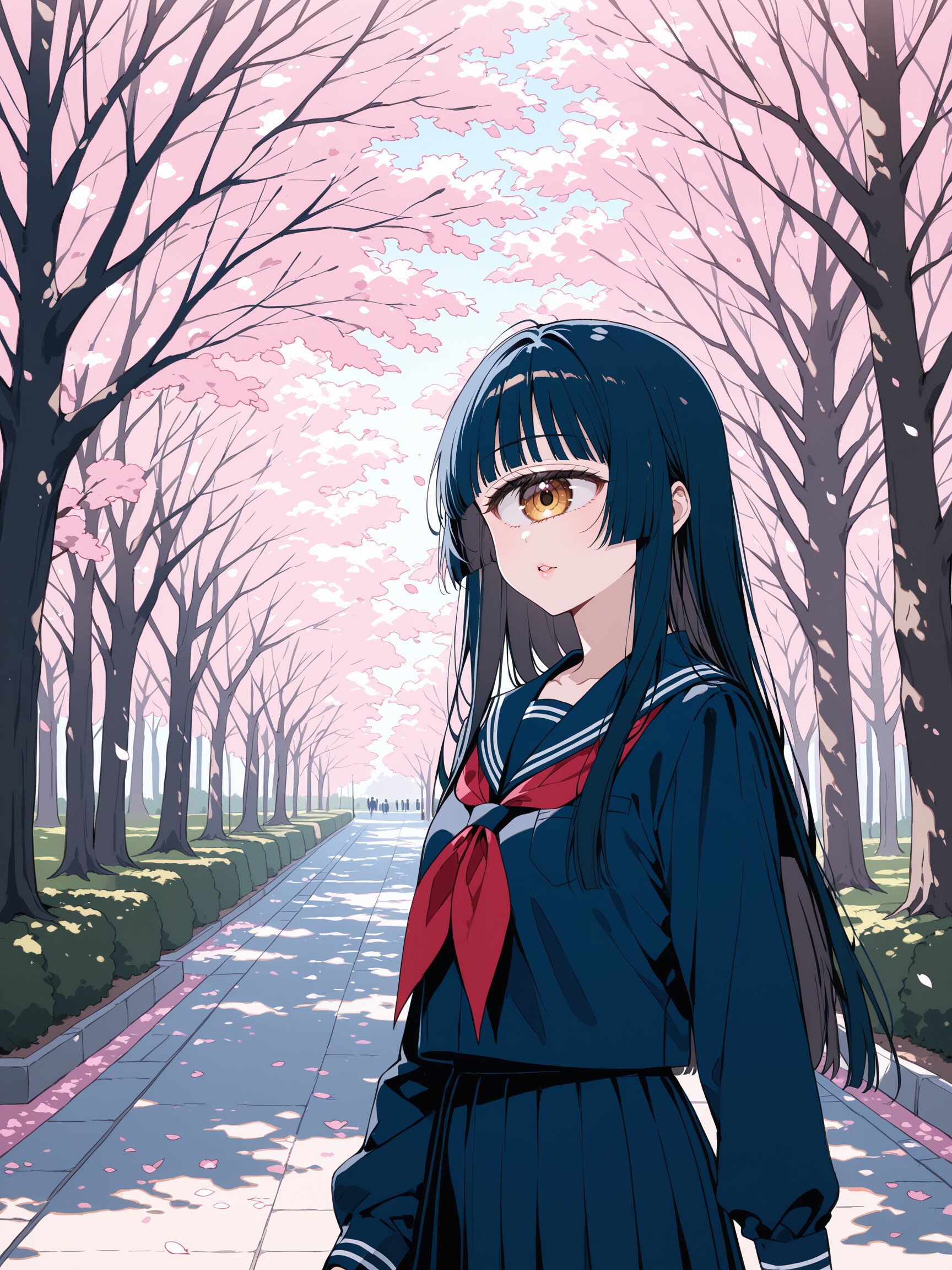 春の通学路