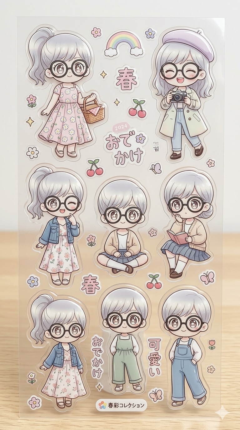 自キャラのシール化　作例