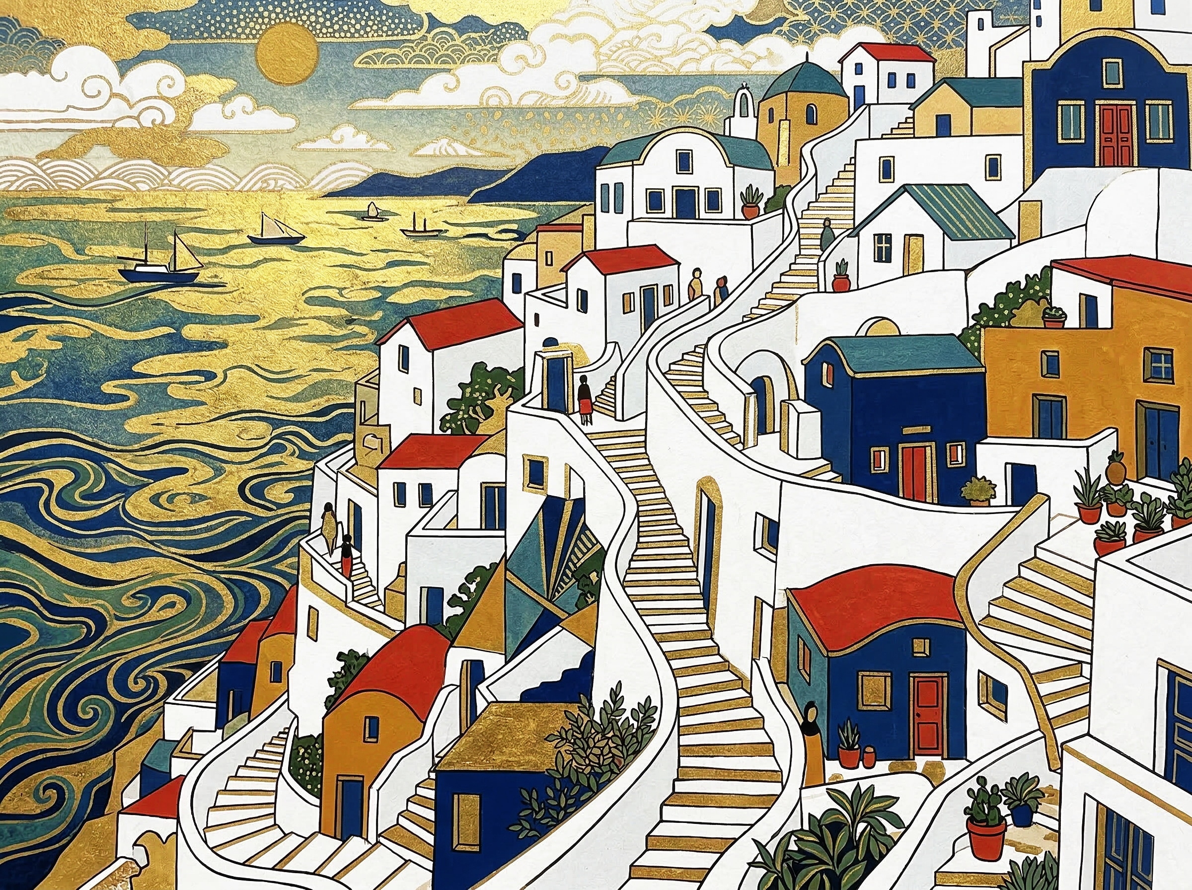 和風の地中海風景 | の人気AIイラスト・グラビア