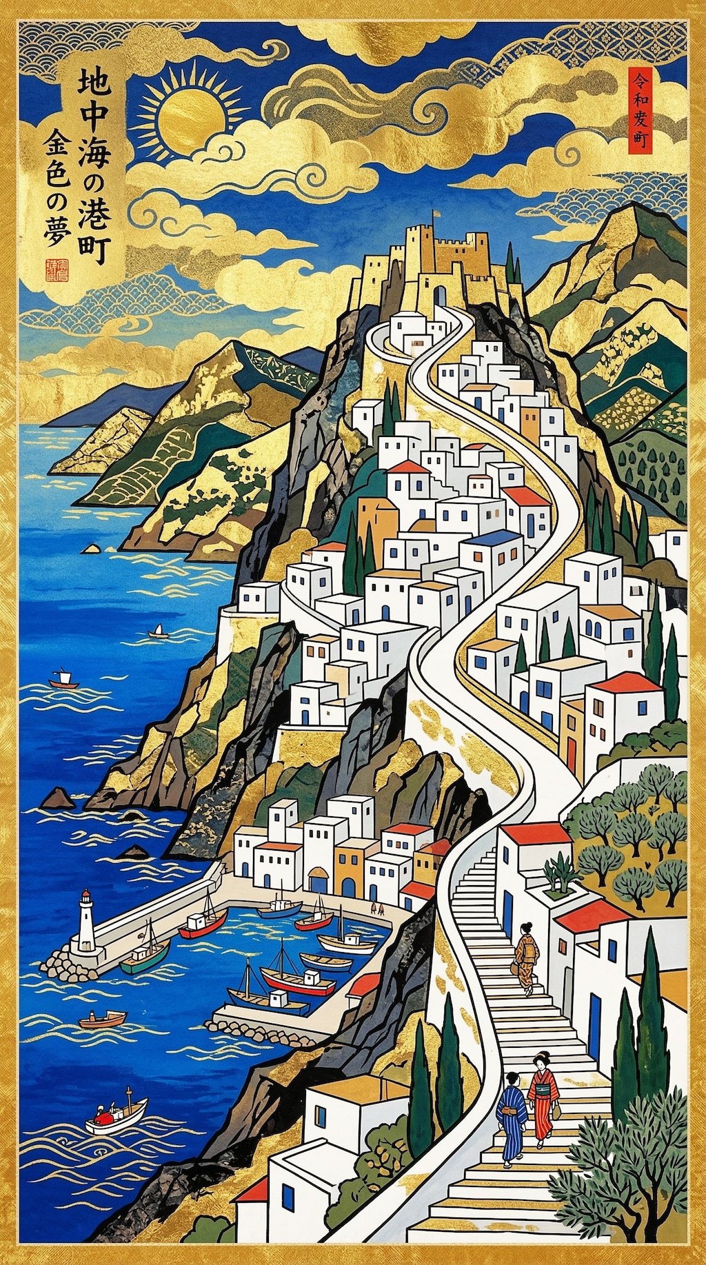 和風の地中海風景