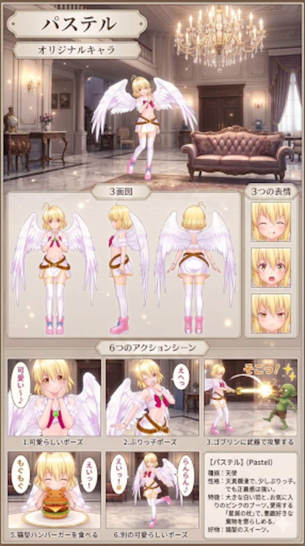 オリジナルキャラ　パステル　設定