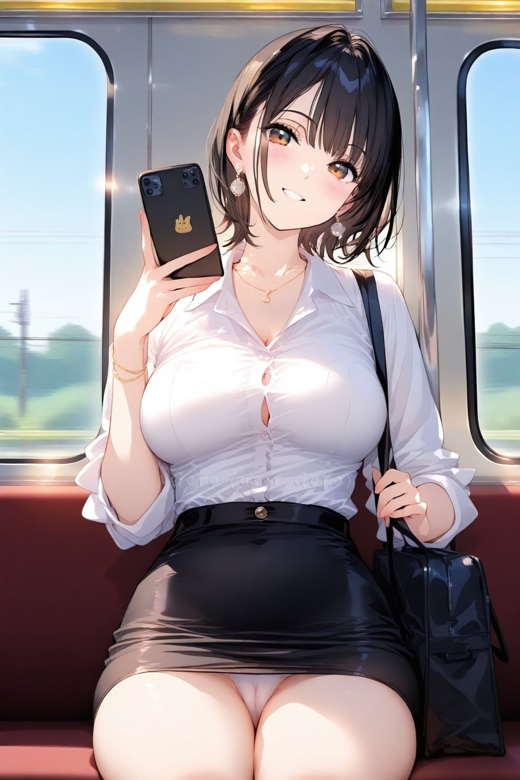 何か探し物かしら？そんなところに座り込んで