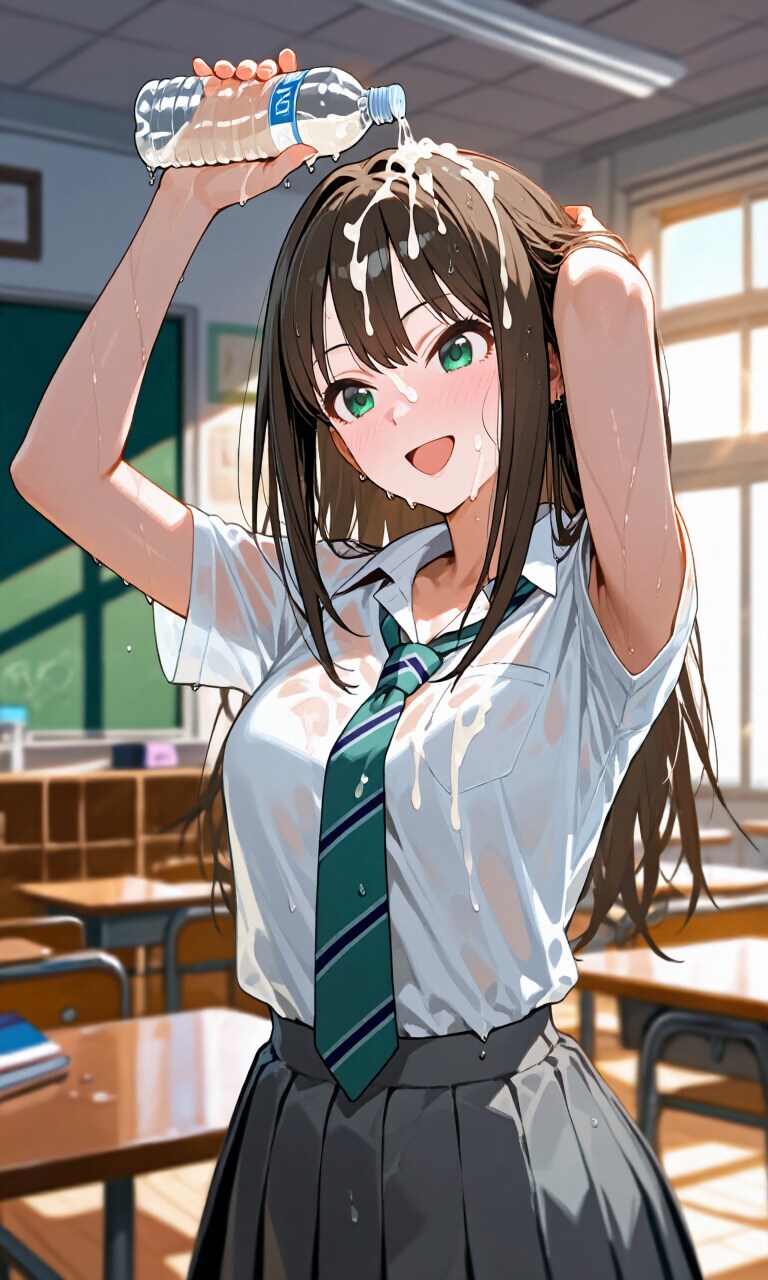 渋〇凛 溜めた精子を浴びてもらう