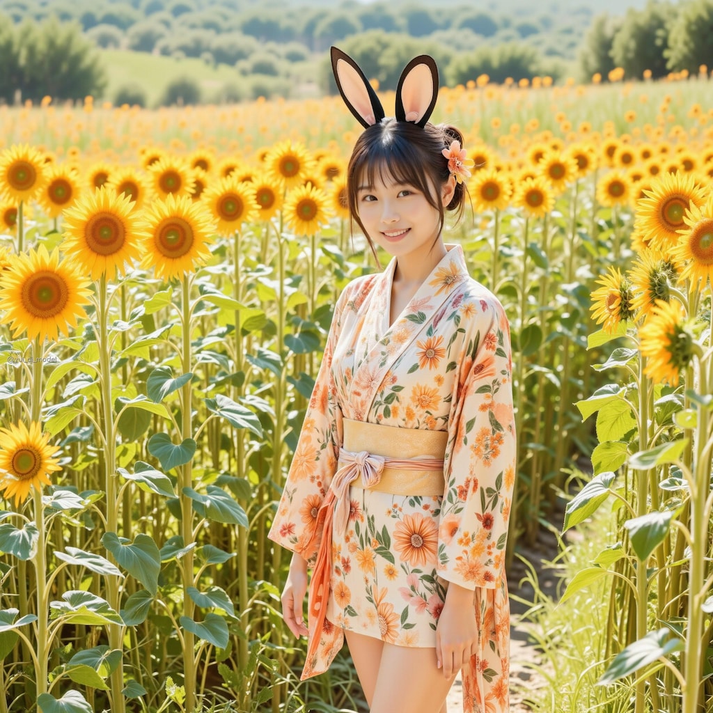 ひまわりバニー