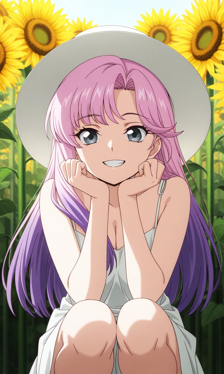 ひまわり畑での出会い | の人気AIイラスト・グラビア