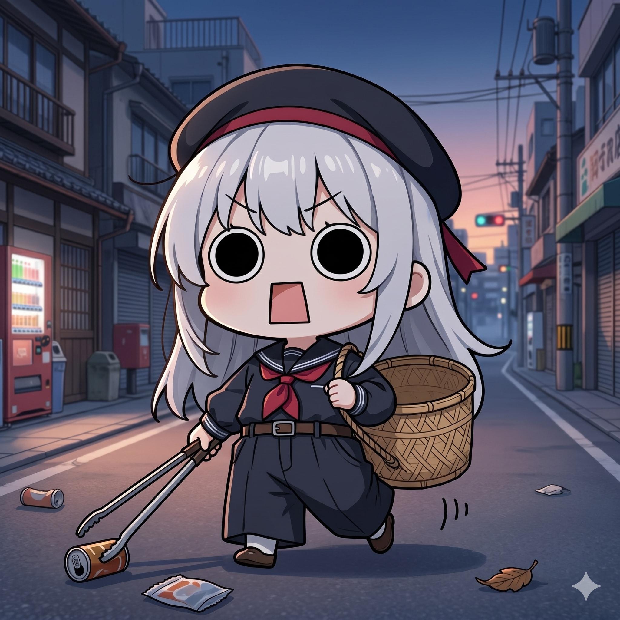 ゴミ拾いするえらいこっちゃ嬢
