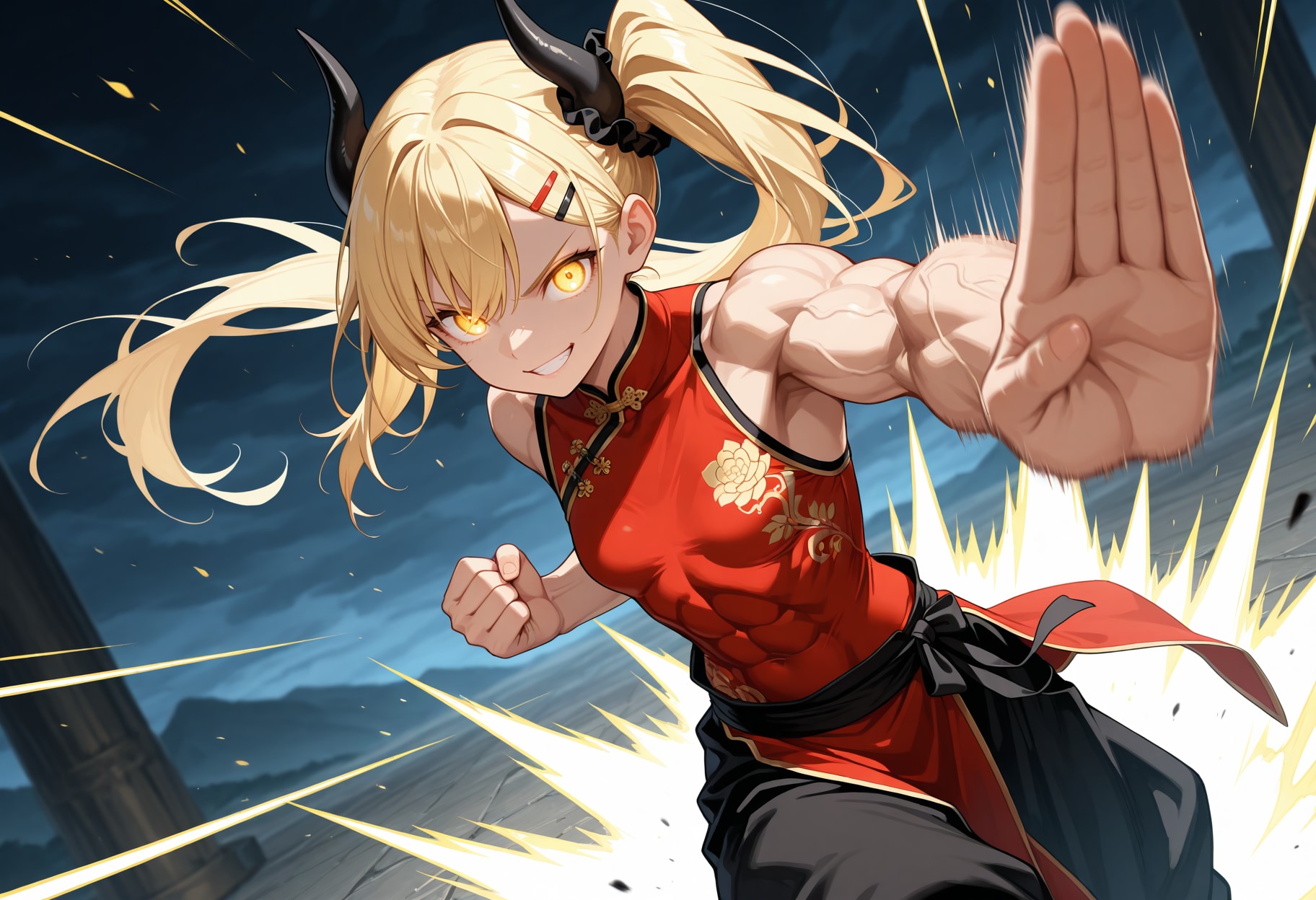 掌打カンフー女鬼高生さん | の人気AIイラスト・グラビア