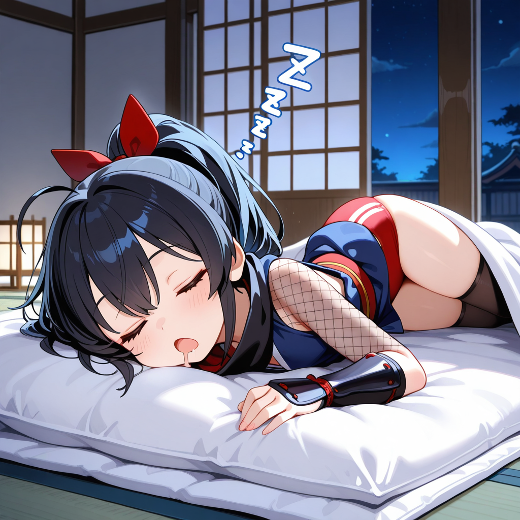 忍ル祭りに参加してお疲れの忍ルマ