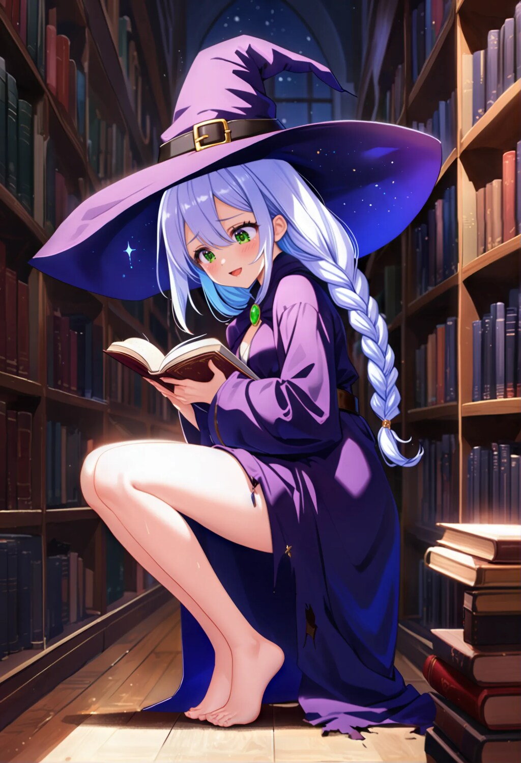 読みふける魔女っ娘