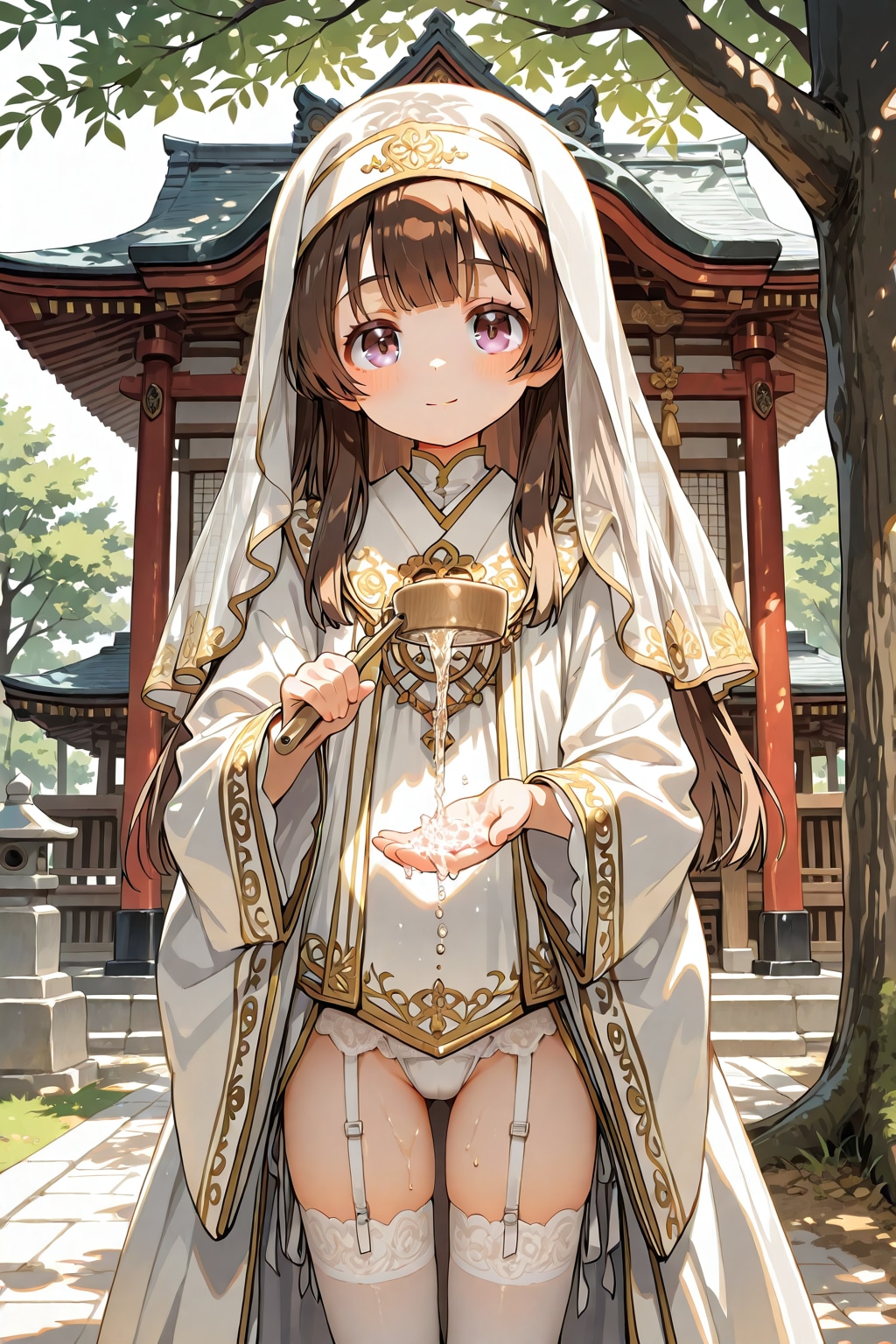 聖女in神社