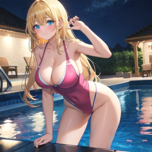 ピンクの水着ギャルちゃん