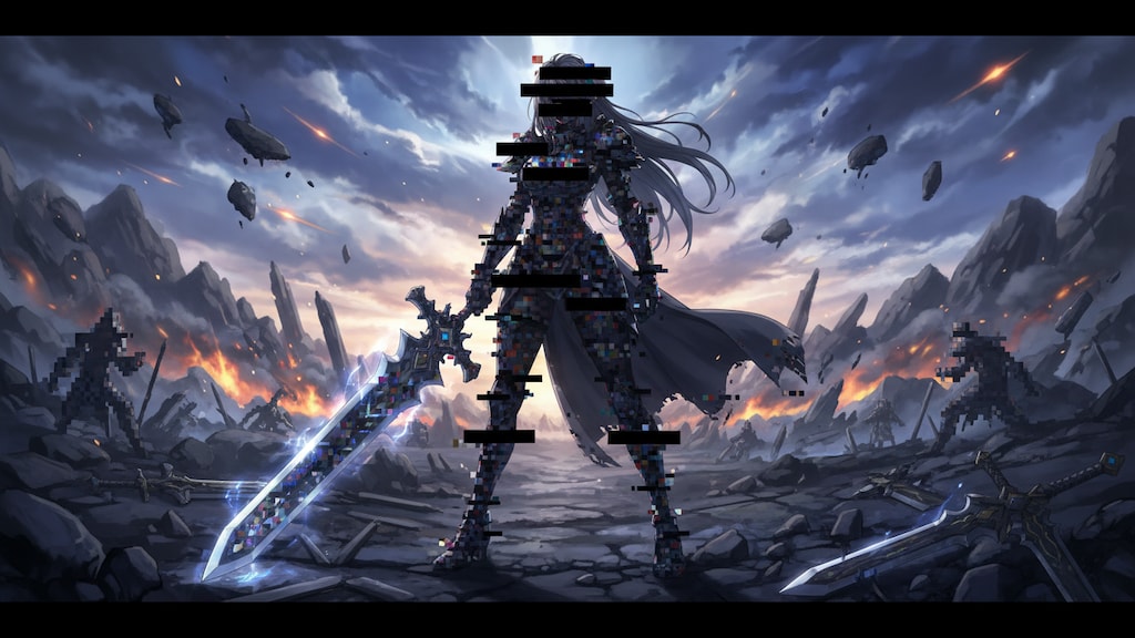 キセイデスの攻撃を受けた女戦士