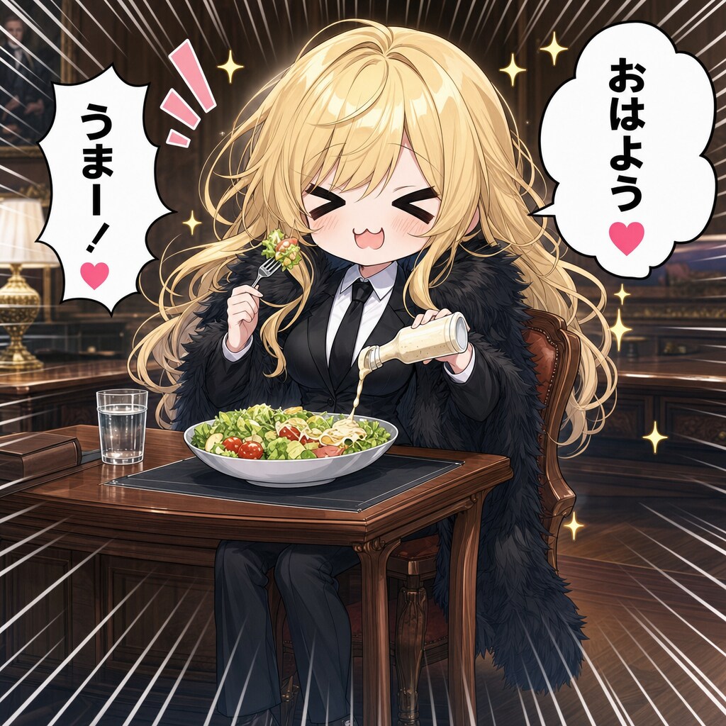 サラダにドレッシングとエリザベス | の人気AIイラスト・グラビア