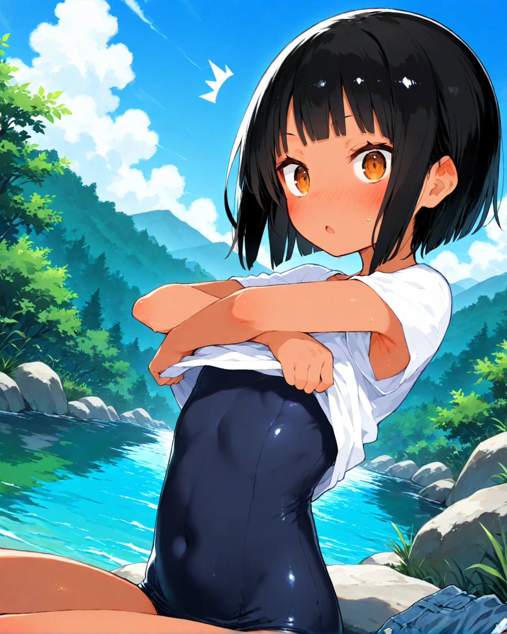 ぷす子ちゃん -Flat chest club in Summer-