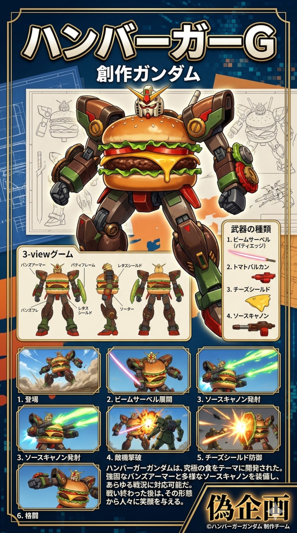 ハンバーガーG　創作ガンダム