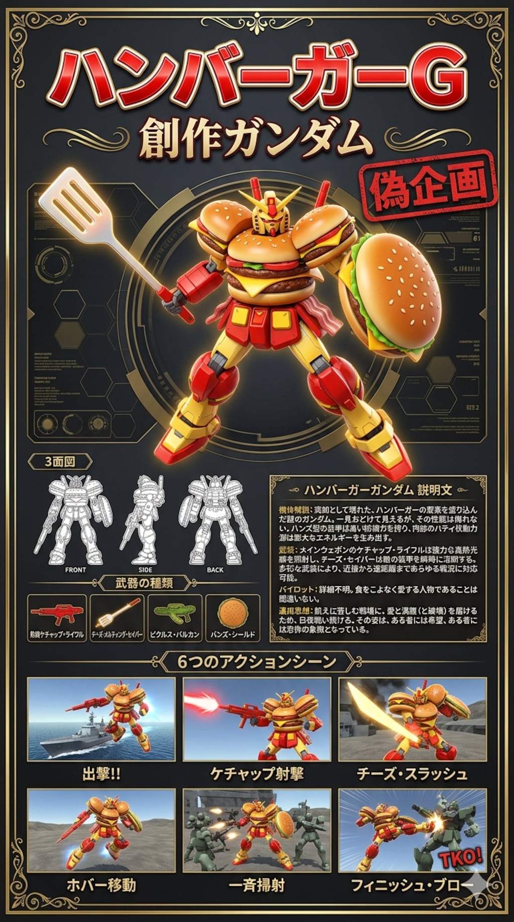 ハンバーガーG　創作ガンダム