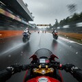 雨のレースシーン 2枚目