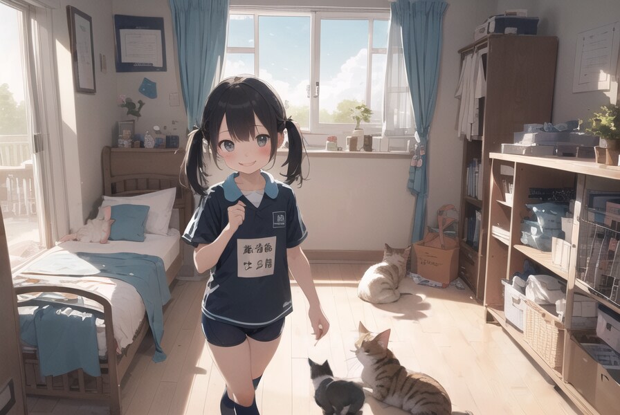 猫たちと体操少女の妹 : 2023.11.10