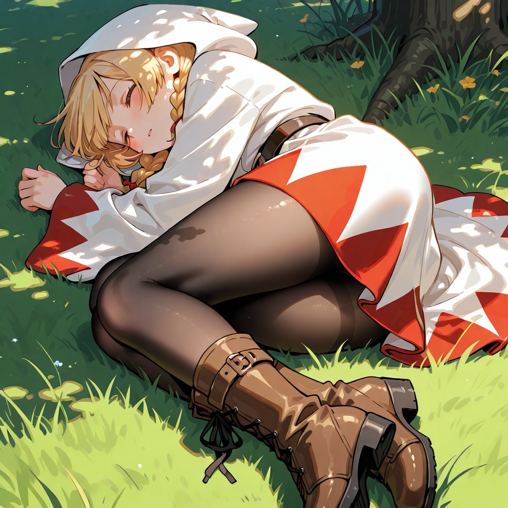 お昼寝する白魔道士