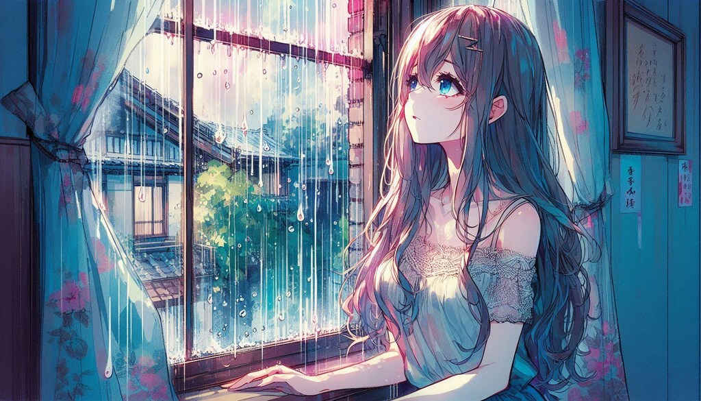 外は雨