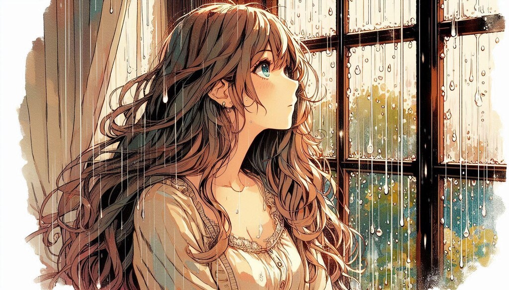 外は雨