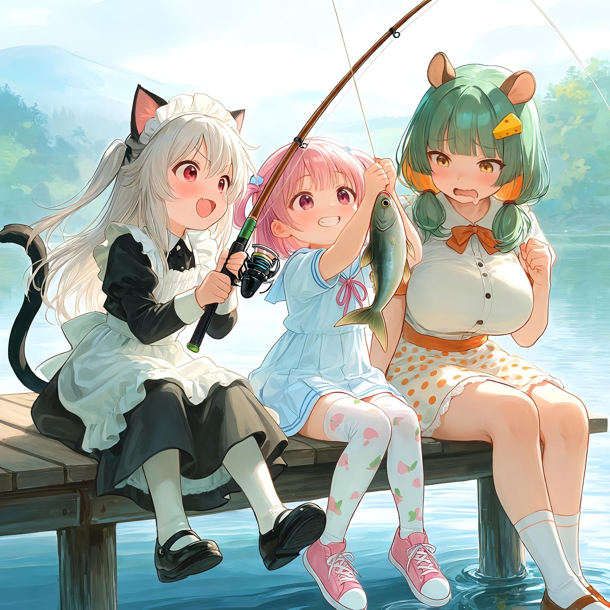 【没作品】うちの子たちの釣り | の人気AIイラスト・グラビア