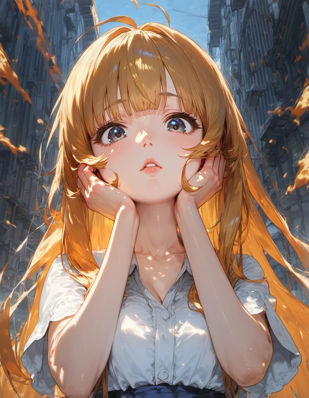 A Quiet Gaze Beneath the Sky