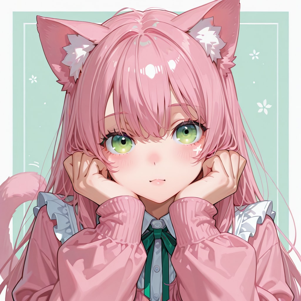 ピンク猫耳ちゃん | の人気AIイラスト・グラビア