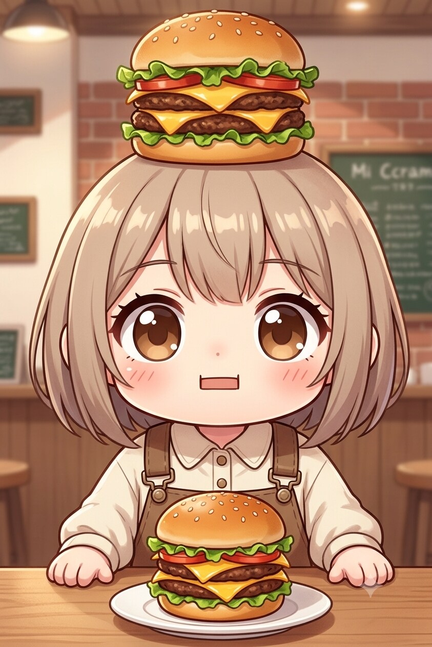 Gemini版えらいこっちゃバーガーガール🍔 | の人気AIイラスト・グラビア