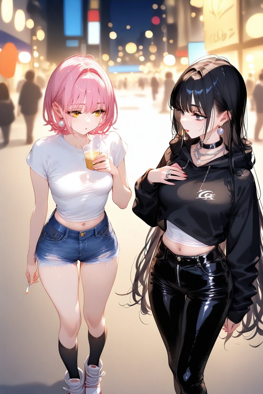 一緒に遊ぶようになったメガネちゃんと黒頭巾ちゃん