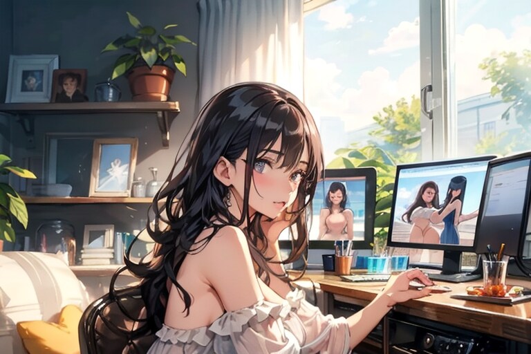 あなた、パソコン詳しい？ | の人気AIイラスト・グラビア