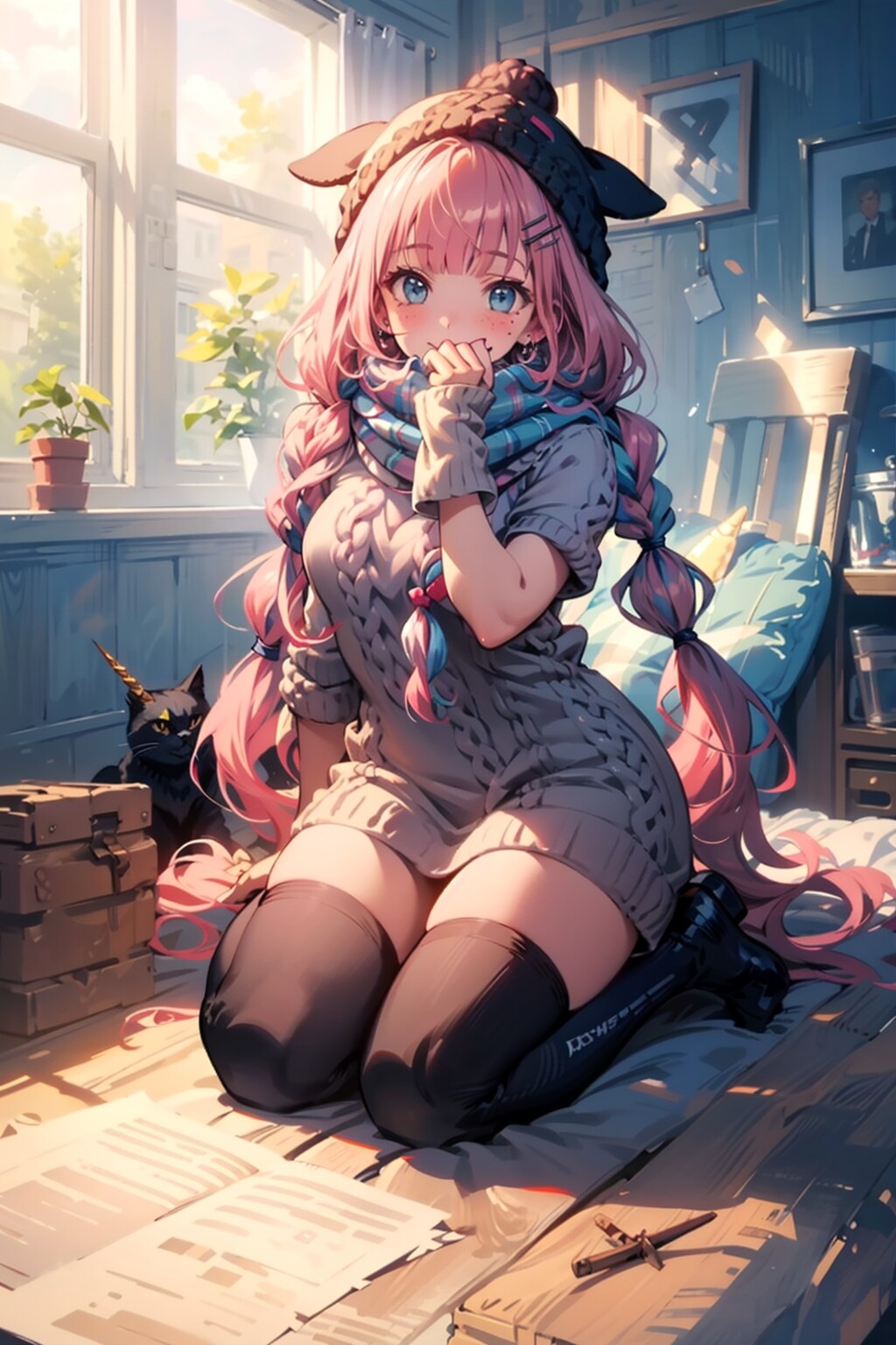 猫耳ニット帽ちゃん2