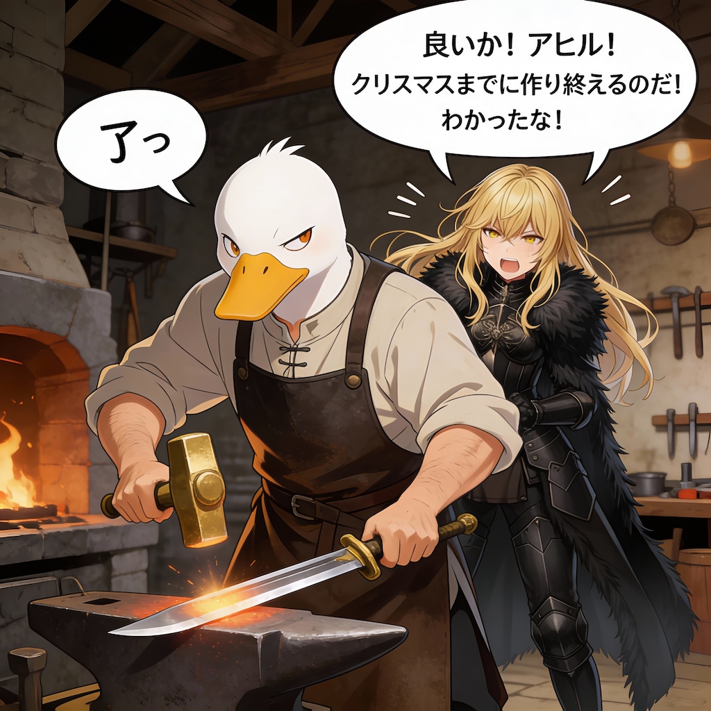 鍛冶アヒルとエリザベス