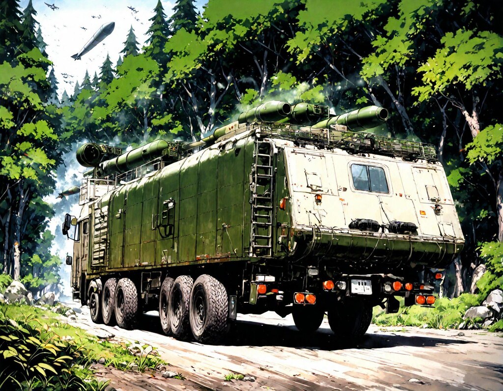 ミサイル輸送中