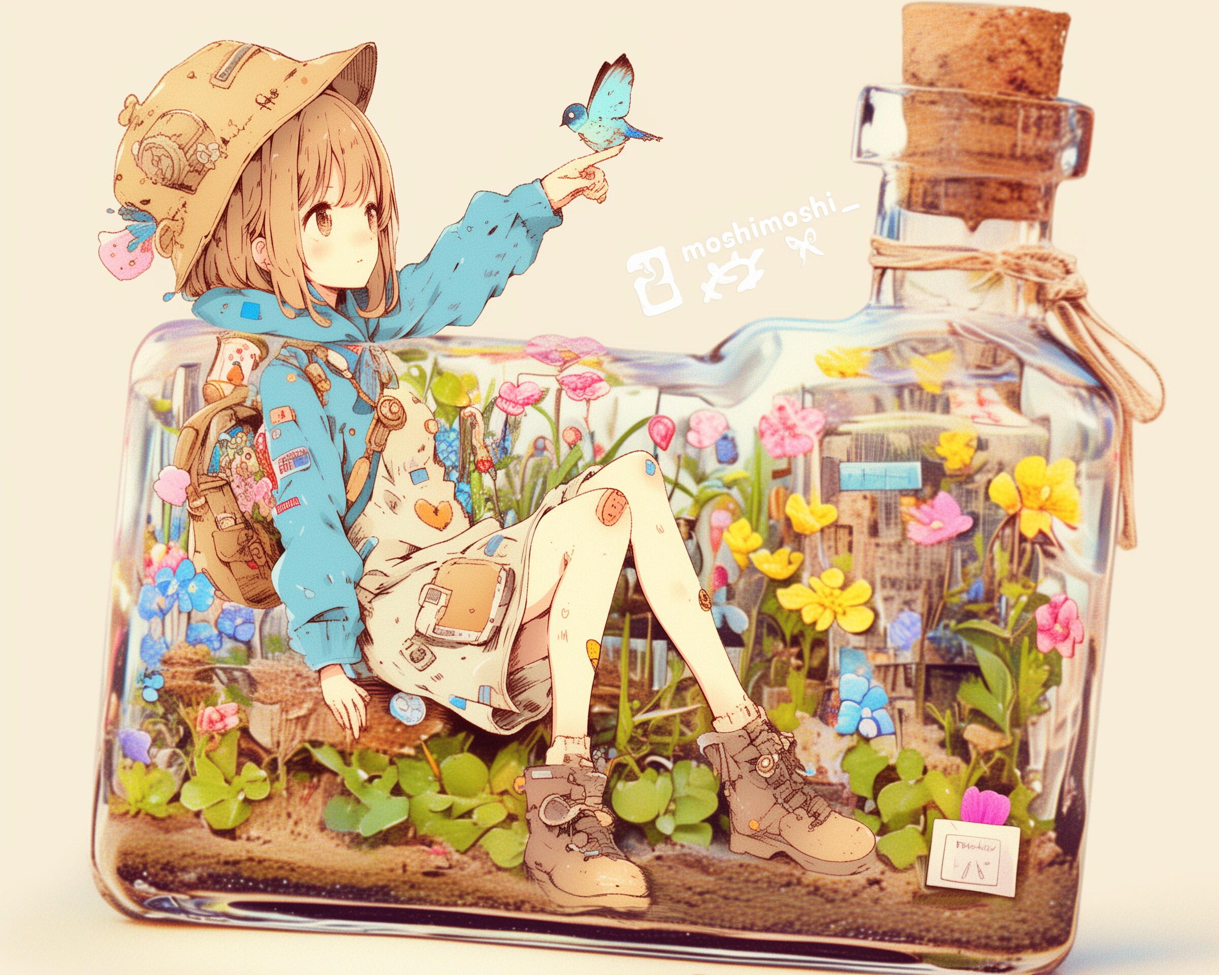 閉じ込めた春と、青い鳥 | の人気AIイラスト・グラビア