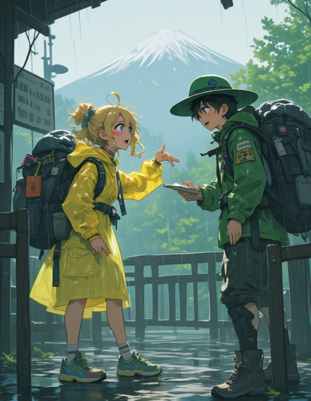 カッパ娘の富士山入山拒否：そんな服装ではいけません！