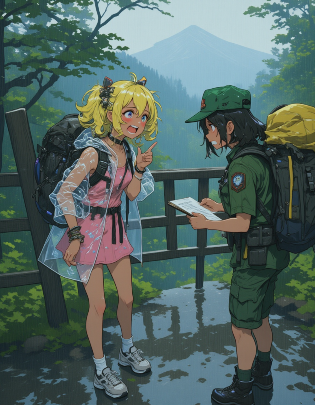 カッパ娘の富士山入山拒否：そんな服装ではいけません！