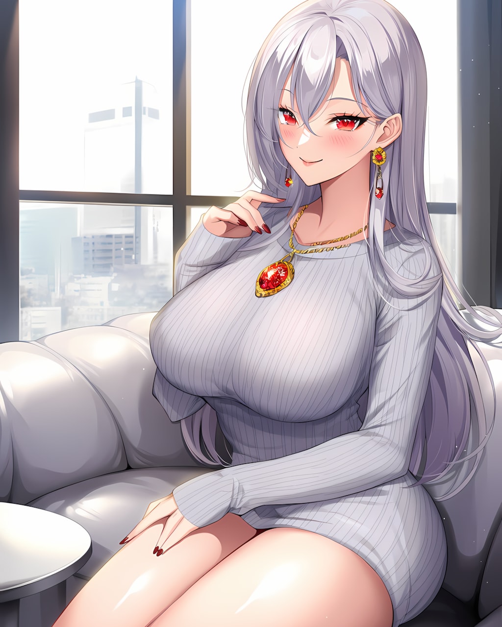 💜ライトグレーで誘う♡ミレナさん