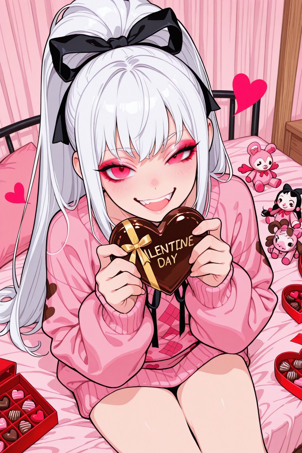 チョコと白髪ちゃん | の人気AIイラスト・グラビア