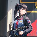 武装したポニーテール少女 3枚目