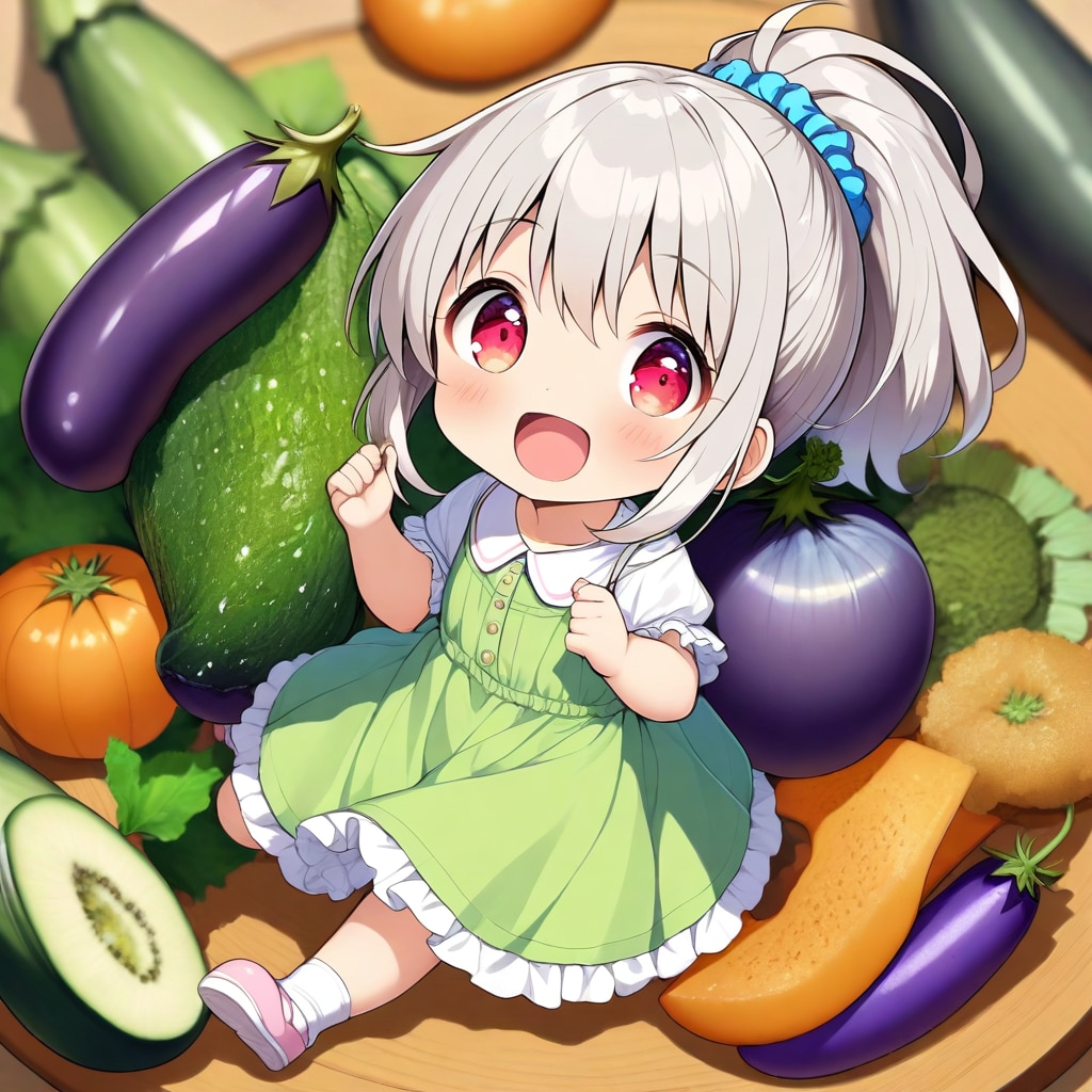 お野菜もたべなきゃだめです。