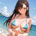 おねーさんと海で遊ぼ♡ 2枚目