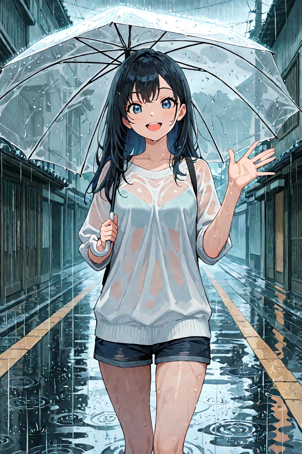 濡れちった