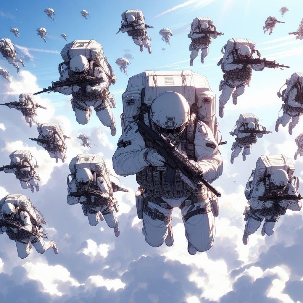 機人空挺部隊、降下！