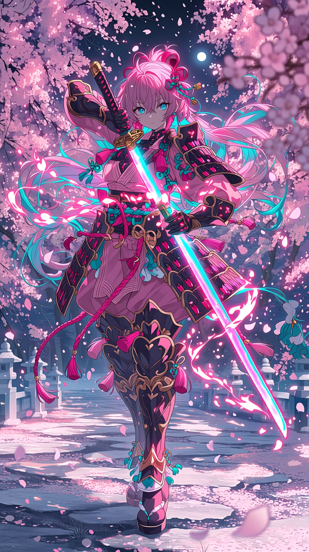 カラフルな女武者