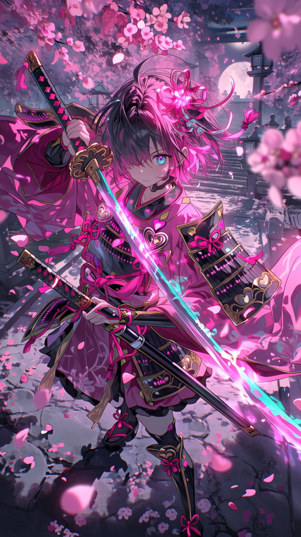 カラフルな女武者