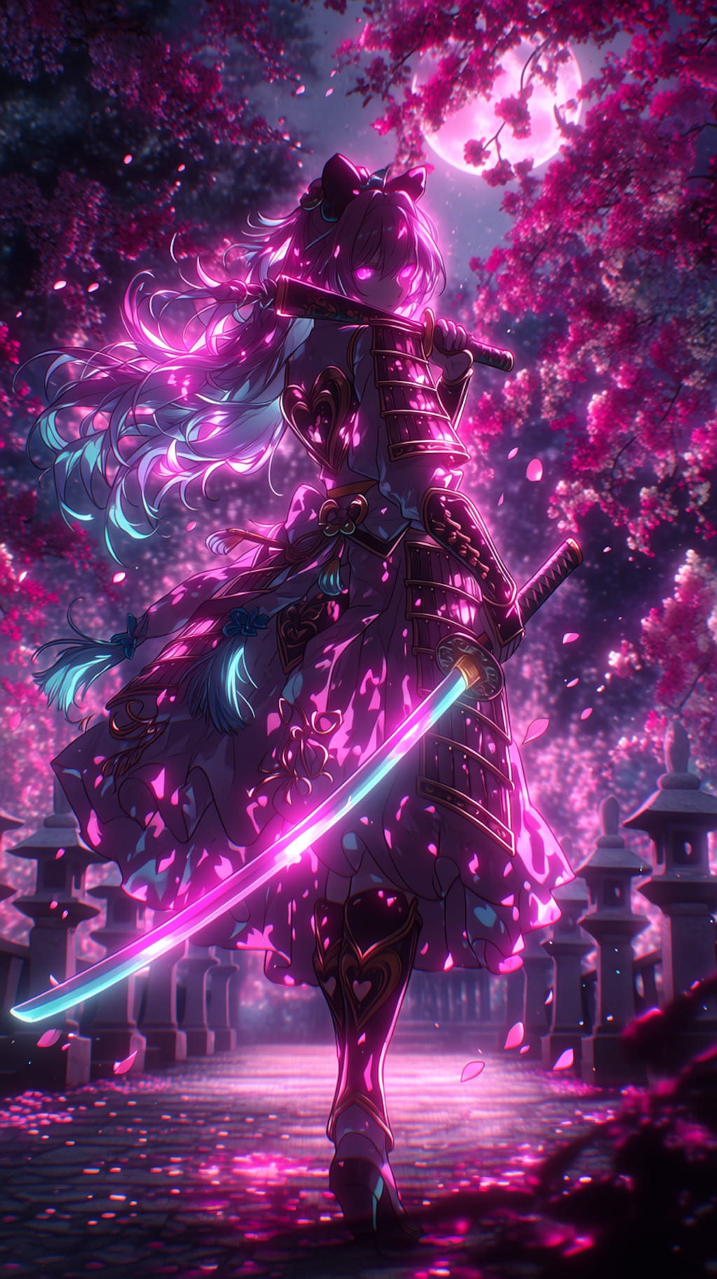 カラフルな女武者